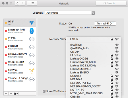 Linksys Extender not showing