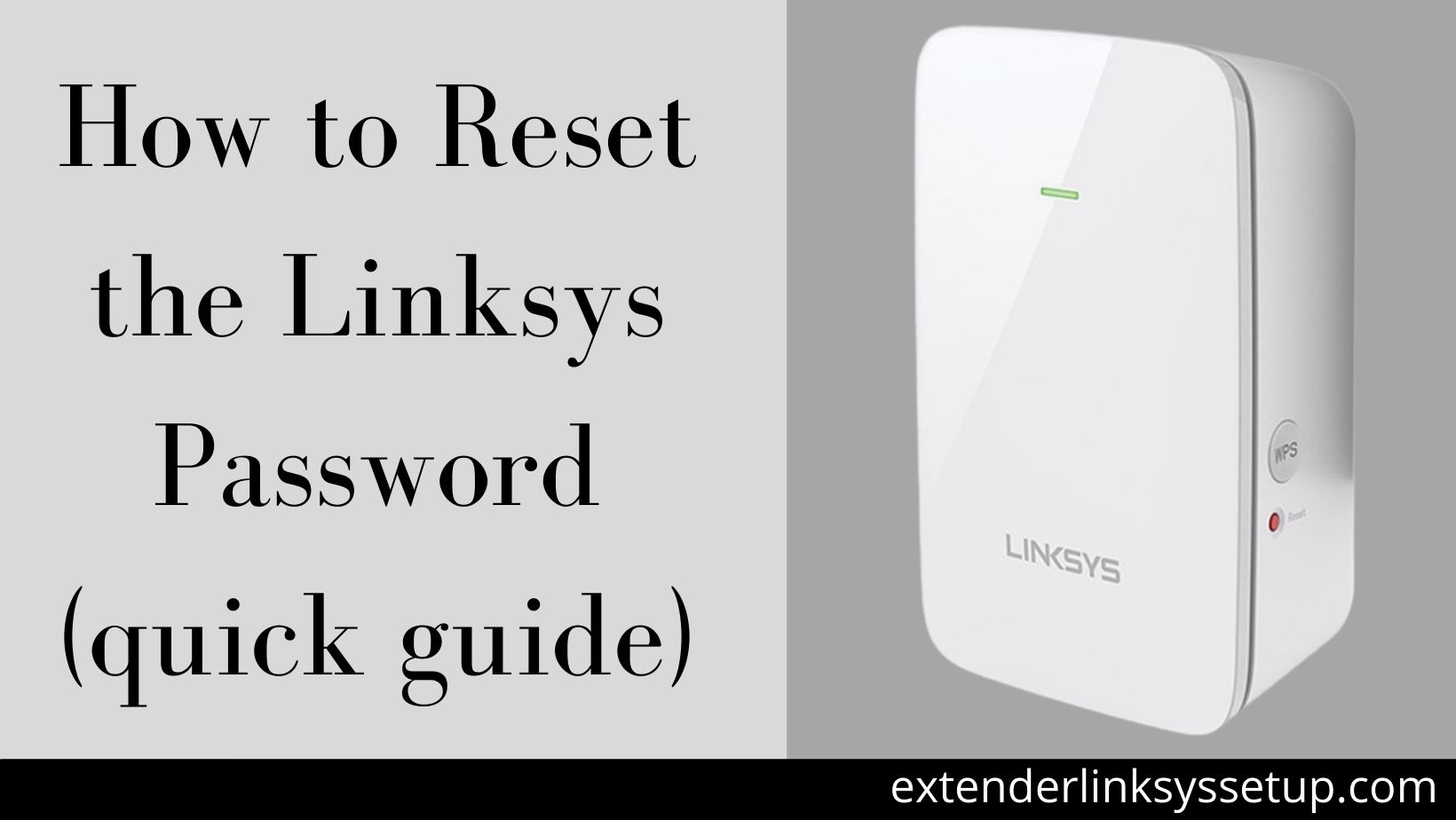 How to Reset the Linksys Password